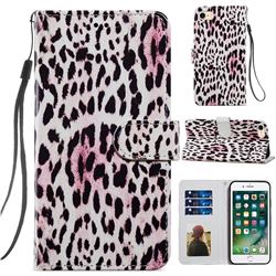 Leopard Smooth Leather Phone Wallet Case for iPhone SE 2020