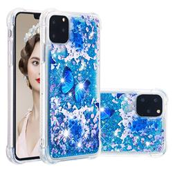 Flower Butterfly Dynamic Liquid Glitter Sand Quicksand Star TPU Case for iPhone 11 Pro (5.8 inch)
