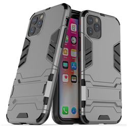 Armor Premium Tactical Grip Kickstand Shockproof Dual Layer Rugged Hard Cover for iPhone 11 Pro (5.8 inch) - Gray
