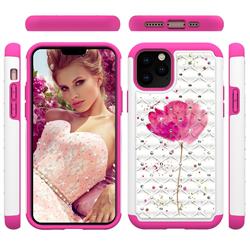 Watercolor Studded Rhinestone Bling Diamond Shock Absorbing Hybrid Defender Rugged Phone Case Cover for iPhone 11 Pro (5.8 inch)