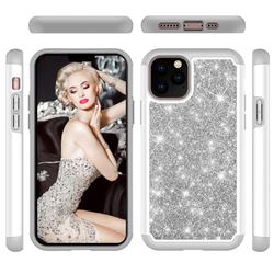 Glitter Rhinestone Bling Shock Absorbing Hybrid Defender Rugged Phone Case Cover for iPhone 11 Pro (5.8 inch) - Gray