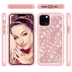 Glitter Rhinestone Bling Shock Absorbing Hybrid Defender Rugged Phone Case Cover for iPhone 11 Pro (5.8 inch) - Rose Gold