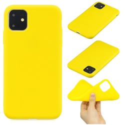 Candy Soft Silicone Protective Phone Case for iPhone 11 Pro (5.8 inch) - Yellow