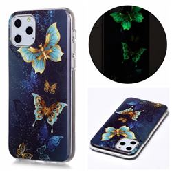 Golden Butterflies Noctilucent Soft TPU Back Cover for iPhone 11 Pro (5.8 inch)