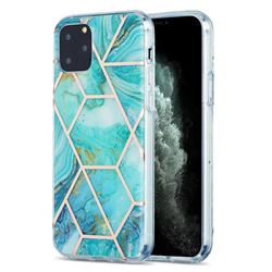 Blue Sea Marble Pattern Galvanized Electroplating Protective Case Cover for iPhone 11 Pro (5.8 inch)