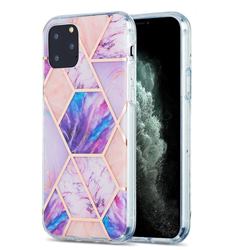 Purple Dream Marble Pattern Galvanized Electroplating Protective Case Cover for iPhone 11 Pro (5.8 inch)