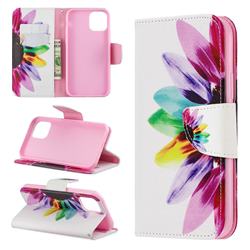 Seven-color Flowers Leather Wallet Case for iPhone 11 Pro (5.8 inch)