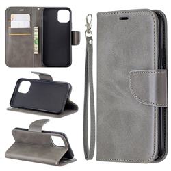 Classic Sheepskin PU Leather Phone Wallet Case for iPhone 11 Pro (5.8 inch) - Gray