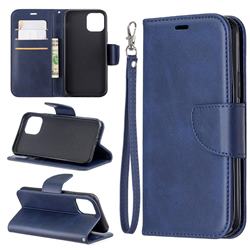Classic Sheepskin PU Leather Phone Wallet Case for iPhone 11 Pro (5.8 inch) - Blue