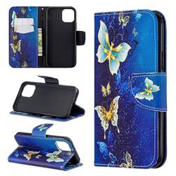 Golden Butterflies Leather Wallet Case for iPhone 11 Pro (5.8 inch)