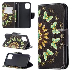 Circle Butterflies Leather Wallet Case for iPhone 11 Pro (5.8 inch)
