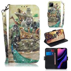 Beast Zoo 3D Painted Leather Wallet Phone Case for iPhone 11 Pro (5.8 inch)