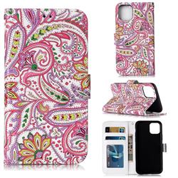 Pepper Flowers 3D Relief Oil PU Leather Wallet Case for iPhone 11 Pro (5.8 inch)