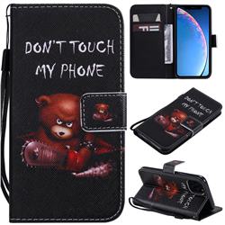 Angry Bear PU Leather Wallet Case for iPhone 11 Pro (5.8 inch)