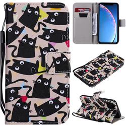 Cute Kitten Cat PU Leather Wallet Case for iPhone 11 Pro (5.8 inch)