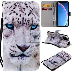 White Leopard PU Leather Wallet Case for iPhone 11 Pro (5.8 inch)