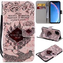 Castle The Marauders Map PU Leather Wallet Case for iPhone 11 Pro (5.8 inch)