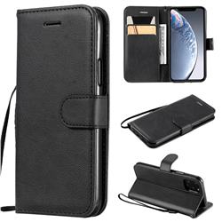 Retro Greek Classic Smooth PU Leather Wallet Phone Case for iPhone 11 Pro (5.8 inch) - Black