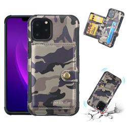 Camouflage Multi-function Leather Phone Case for iPhone 11 Pro (5.8 inch) - Gray