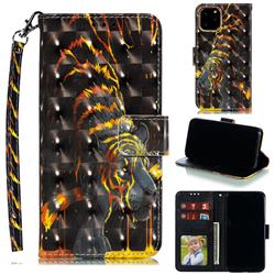 Tiger Totem 3D Painted Leather Phone Wallet Case for iPhone 11 Pro (5.8 inch)