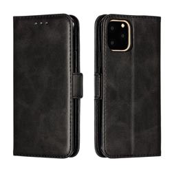 Retro Classic Calf Pattern Leather Wallet Phone Case for iPhone 11 Pro (5.8 inch) - Black