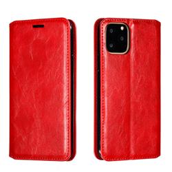 Retro Slim Magnetic Crazy Horse PU Leather Wallet Case for iPhone 11 Pro (5.8 inch) - Red
