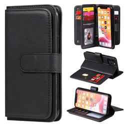 Multi-function Ten Card Slots and Photo Frame PU Leather Wallet Phone Case Cover for iPhone 11 Pro (5.8 inch) - Black