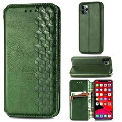 Ultra Slim Fashion Business Card Magnetic Automatic Suction Leather Flip Cover for iPhone 11 Pro (5.8 inch) - Green