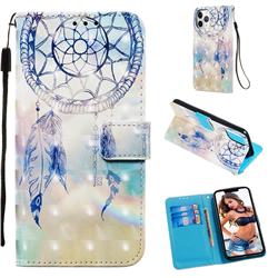 Fantasy Campanula 3D Painted Leather Wallet Case for iPhone 11 Pro (5.8 inch)