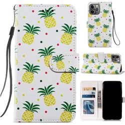 Pineapple Smooth Leather Phone Wallet Case for iPhone 11 Pro (5.8 inch)