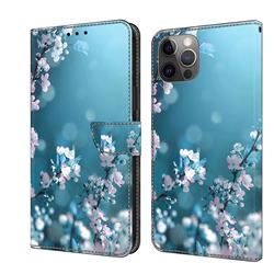 Plum Blossom Crystal PU Leather Protective Wallet Case Cover for iPhone 11 Pro (5.8 inch)