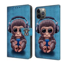 Cute Orangutan Crystal PU Leather Protective Wallet Case Cover for iPhone 11 Pro (5.8 inch)