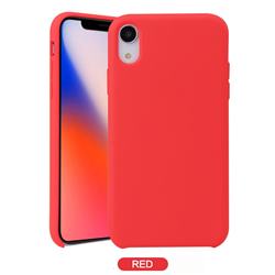 Howmak Slim Liquid Silicone Rubber Shockproof Phone Case Cover for iPhone XS Max (6.5 inch) - Red