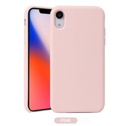 Howmak Slim Liquid Silicone Rubber Shockproof Phone Case Cover for iPhone XS Max (6.5 inch) - Pink