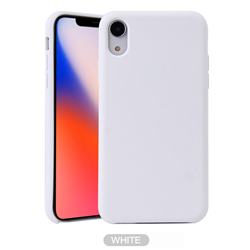 Howmak Slim Liquid Silicone Rubber Shockproof Phone Case Cover for iPhone XS Max (6.5 inch) - White