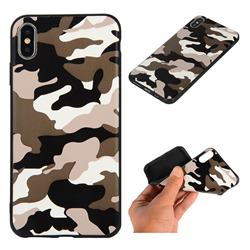 Camouflage Soft TPU Back Cover for iPhone XS Max (6.5 inch) - Black White