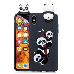 Ascended Panda Soft 3D Climbing Doll Soft Case for iPhone XS Max (6.5 inch)