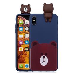 Cute Bear Soft 3D Climbing Doll Soft Case for iPhone XS Max (6.5 inch)