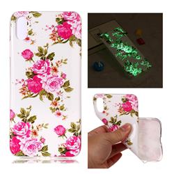 Peony Noctilucent Soft TPU Back Cover for iPhone XS Max (6.5 inch)