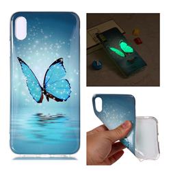 Butterfly Noctilucent Soft TPU Back Cover for iPhone XS Max (6.5 inch)