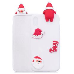 White Santa Claus Christmas Xmax Soft 3D Silicone Case for iPhone XS Max (6.5 inch)