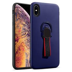 Raytheon Multi-function Ribbon Stand Back Cover for iPhone XS Max (6.5 inch) - Blue