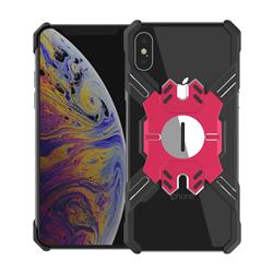 Heroes All Metal Frame Coin Kickstand Car Magnetic Bumper Phone Case for iPhone XS Max (6.5 inch) - Black