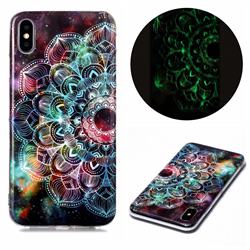 Datura Flowers Noctilucent Soft TPU Back Cover for iPhone XS Max (6.5 inch)