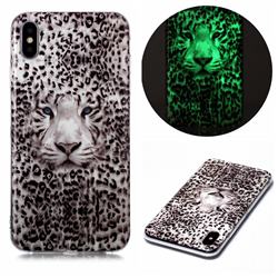 Leopard Tiger Noctilucent Soft TPU Back Cover for iPhone XS Max (6.5 inch)