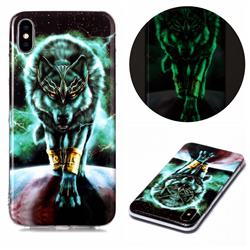 Wolf King Noctilucent Soft TPU Back Cover for iPhone XS Max (6.5 inch)
