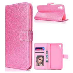 Glitter Shine Leather Wallet Phone Case for iPhone XS Max (6.5 inch) - Pink