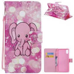 Pink Elephant PU Leather Wallet Case for iPhone XS Max (6.5 inch)