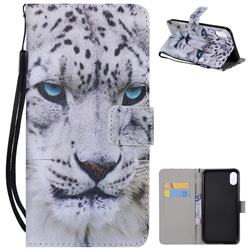 White Leopard PU Leather Wallet Case for iPhone XS Max (6.5 inch)
