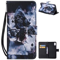 Skull Magician PU Leather Wallet Case for iPhone XS Max (6.5 inch)
